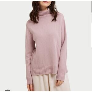 GENTLE HERD 100% Cashmere Turtleneck Knit Pullover Jumper size Large oversized